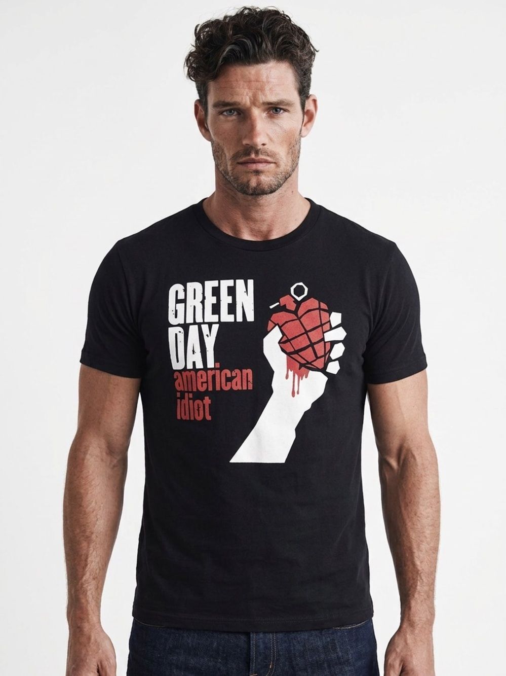 GREEN DAY American Idiot Band Tee Short Sleeve S